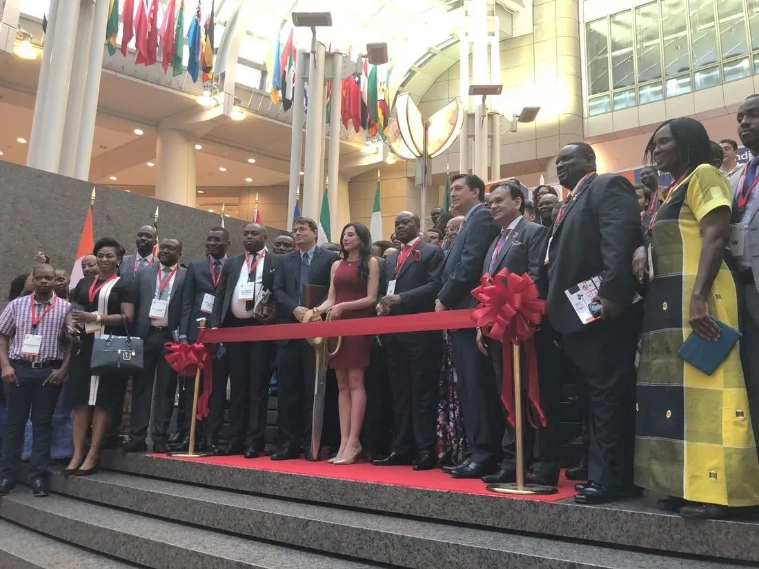 Ribbon-cutting ceremony at the Africa Trade & Investment Global Summit, Washington, D.C., 2018